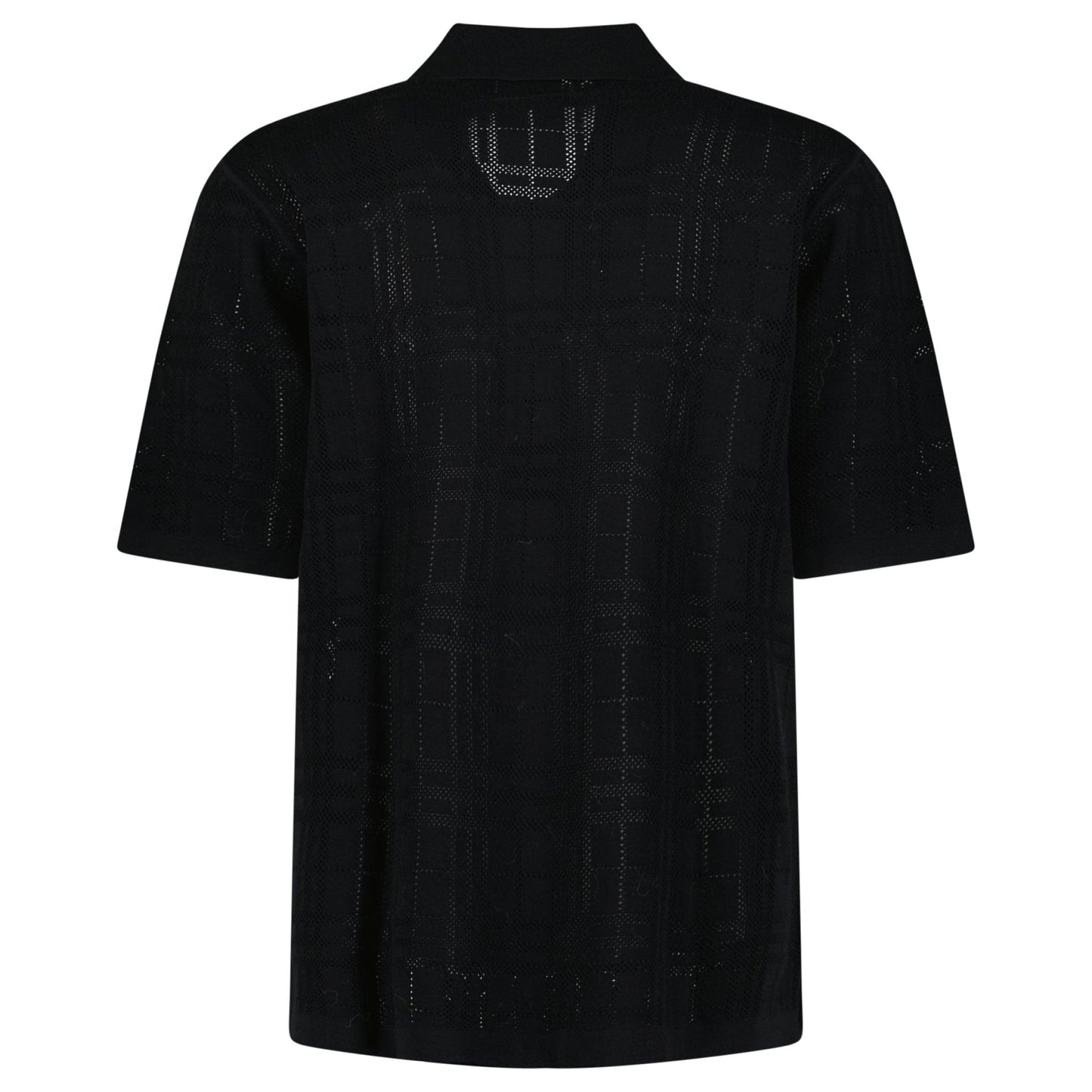 Burberry Tristam Check Knitted Polo Black
