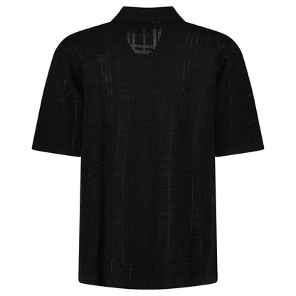 Burberry Tristam Check Knitted Polo Black