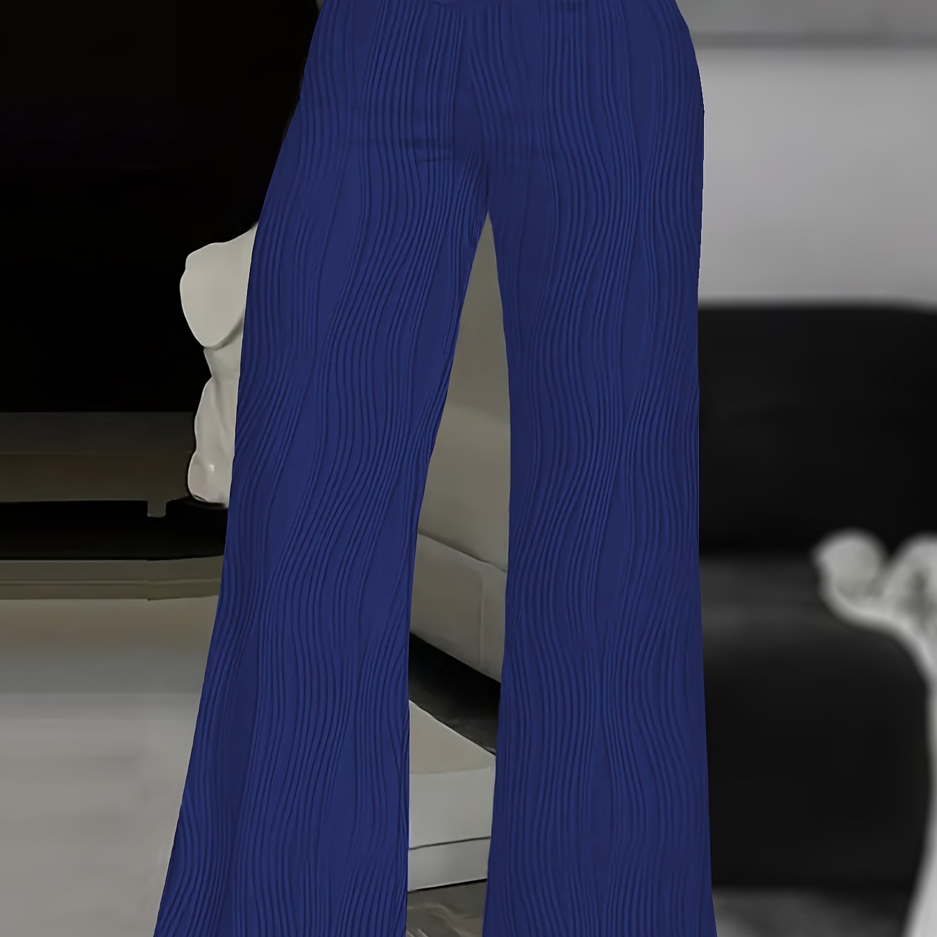 Solid Color Wide Leg Pants, Y2K High Waist Loose Pants For Every Day Women's Trousers