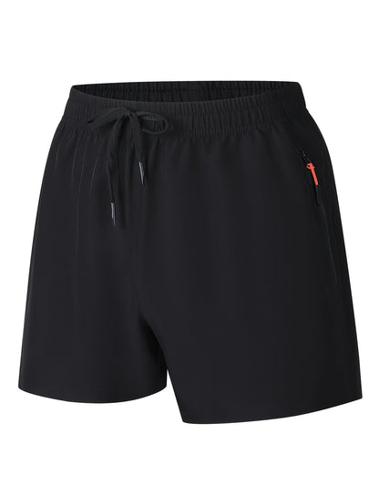 3-Pack Men's Summer Casual Shorts - Elastic Waist with Drawstring, Solid Color, Non-Stretch Woven Fabric, Regular Fit