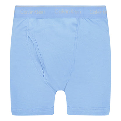 Calvin Klein Stencil Logo Cotton Stretch Boxers Blue, Baby Blue & Navy (3 Pack)