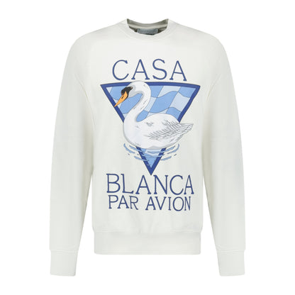 Casablanca Par Avion Screen Printed Sweatshirt White