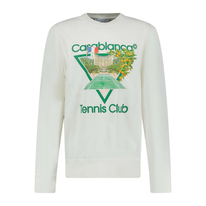 Casablanca 'Tennis Club' Sweatshirt Cream