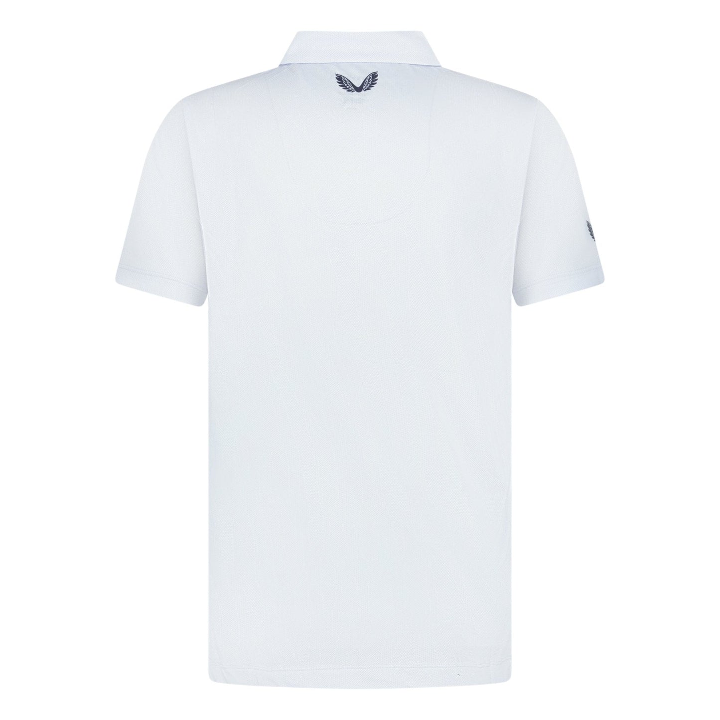 Castore Engineered Knit Golf Polo White/Light Blue