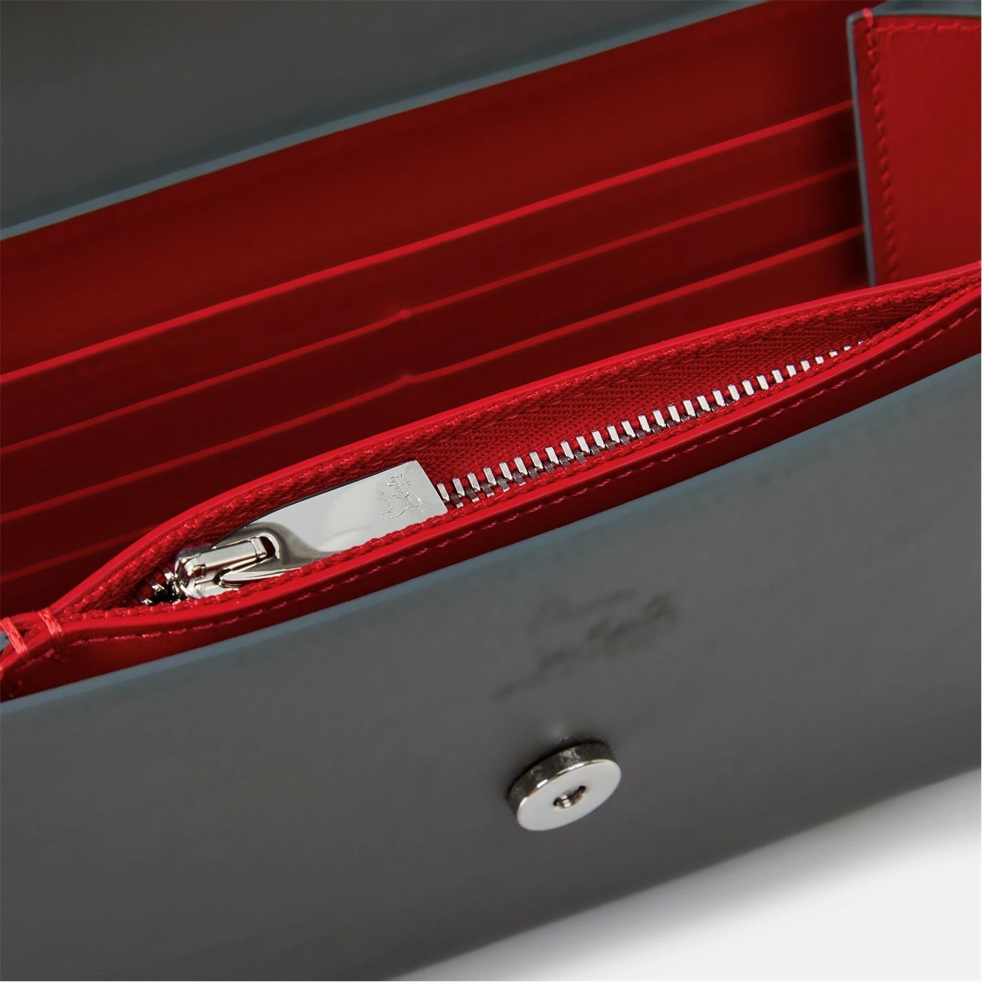 Christian Louboutin Explorafunk Wallet on Chain in Smoke Grey