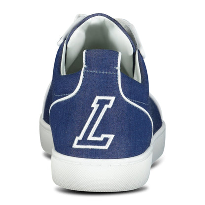 Christian Louboutin 'Varsijunior' Sneakers Denim & White