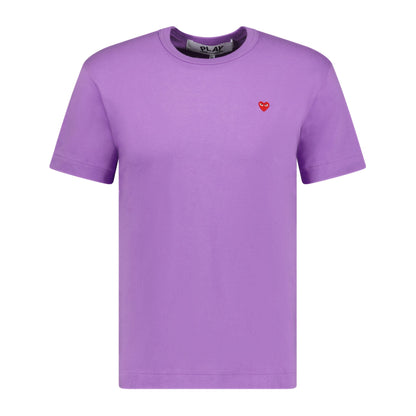 Comme Des Garcons Play Small Stitch Heart T-Shirt Purple