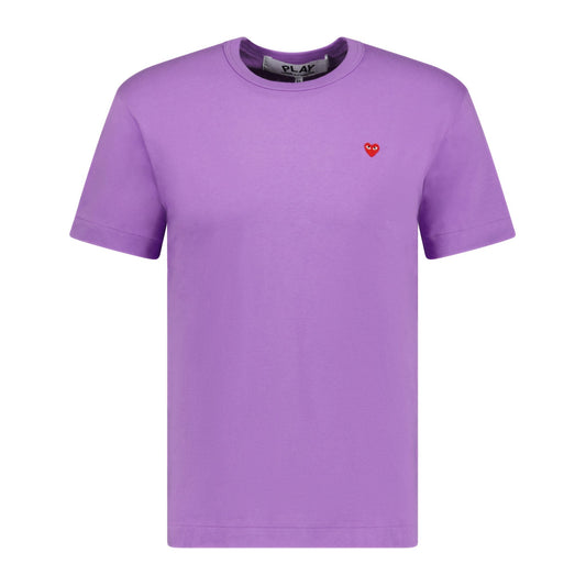 Comme Des Garcons Play Small Stitch Heart T-Shirt Purple