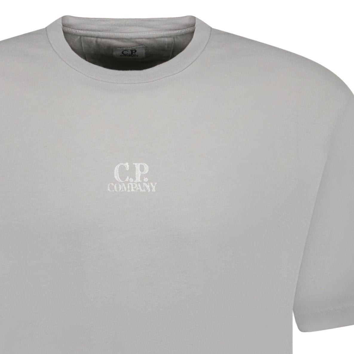 CP Company 24/1 Jersey Artisanal Three Cards T-Shirt in Grey