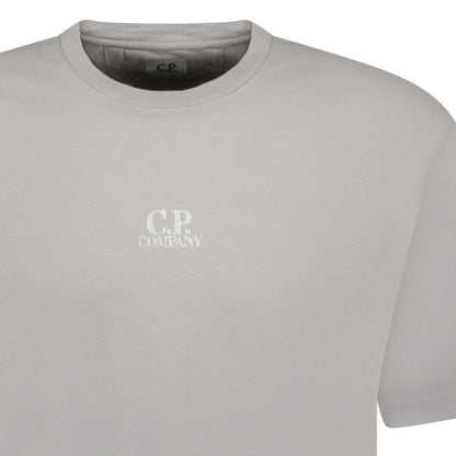 CP Company 24/1 Jersey Artisanal Three Cards T-Shirt in Grey
