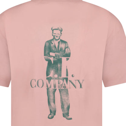 CP Company 30/1 Jersey Logo T-Shirt Misty Rose