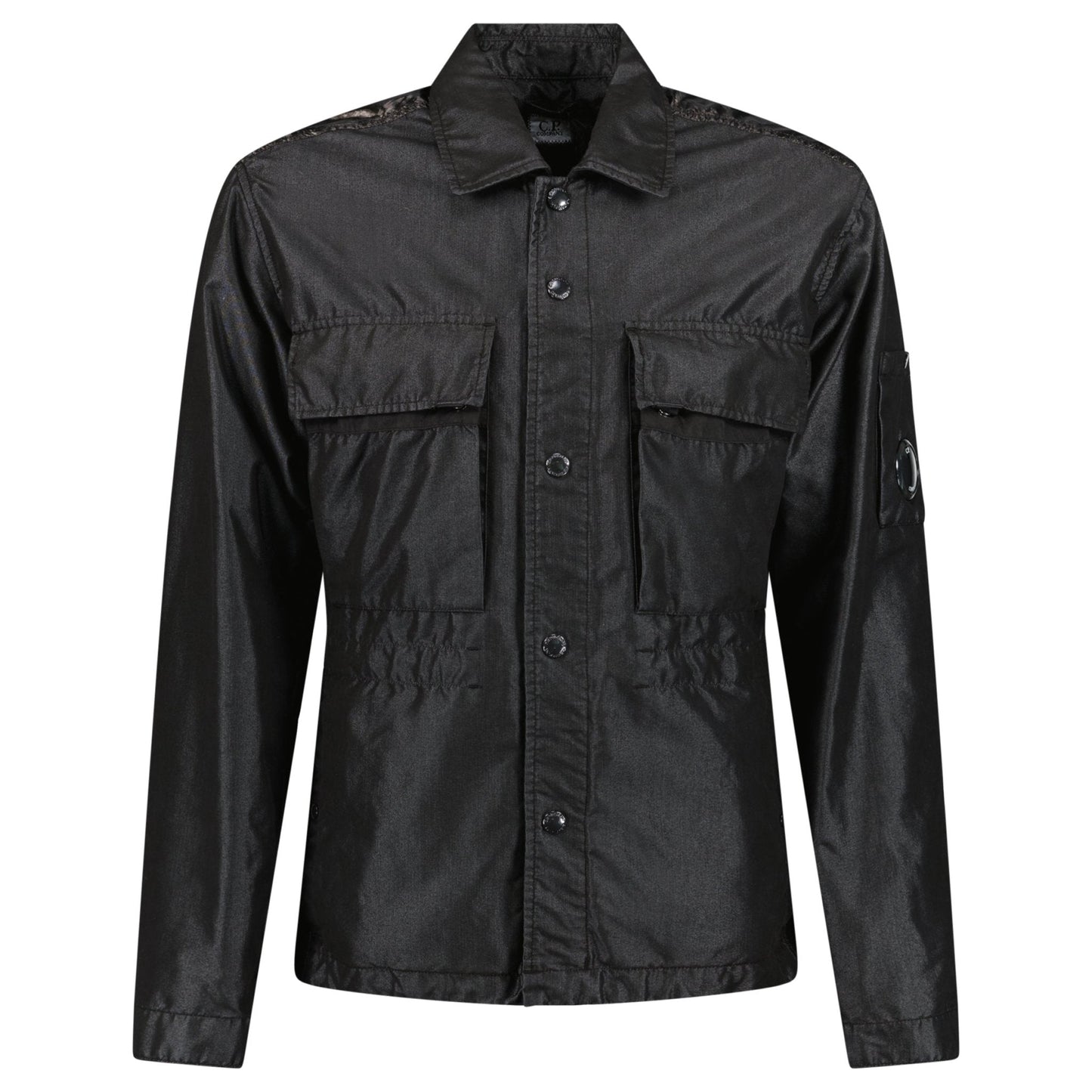 CP Company 50 Fili Tr-P Buttoned Kan D Panel Coach Jacket Black