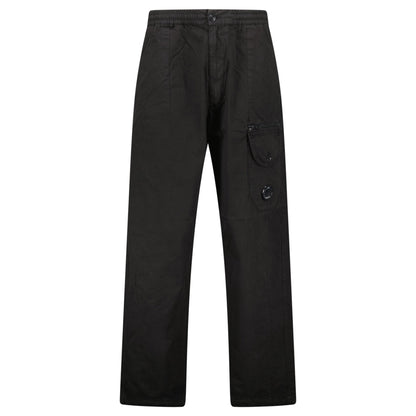 CP Company Black Microreps Boxy Cargo Lens Pants