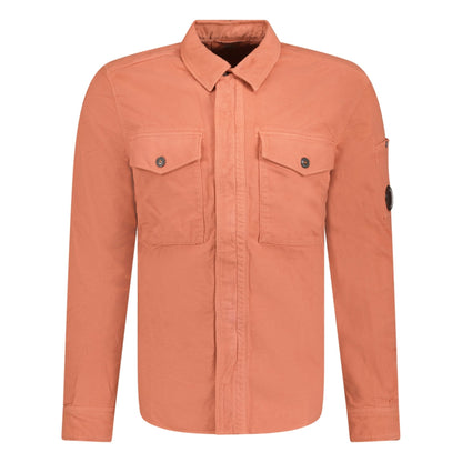 CP Company Button-Up Overshirt Coral