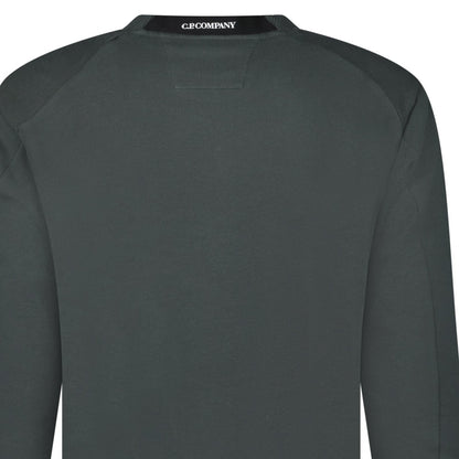 CP Company Diagonal Raised Fleece Crewneck Lens Sweatshirt Dark Shadow Grey