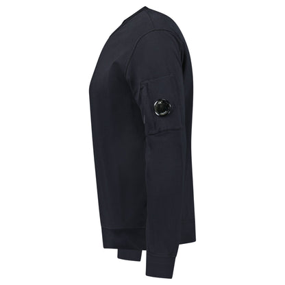 CP Company Lens Light Fleece Crewneck Sweatshirt Black