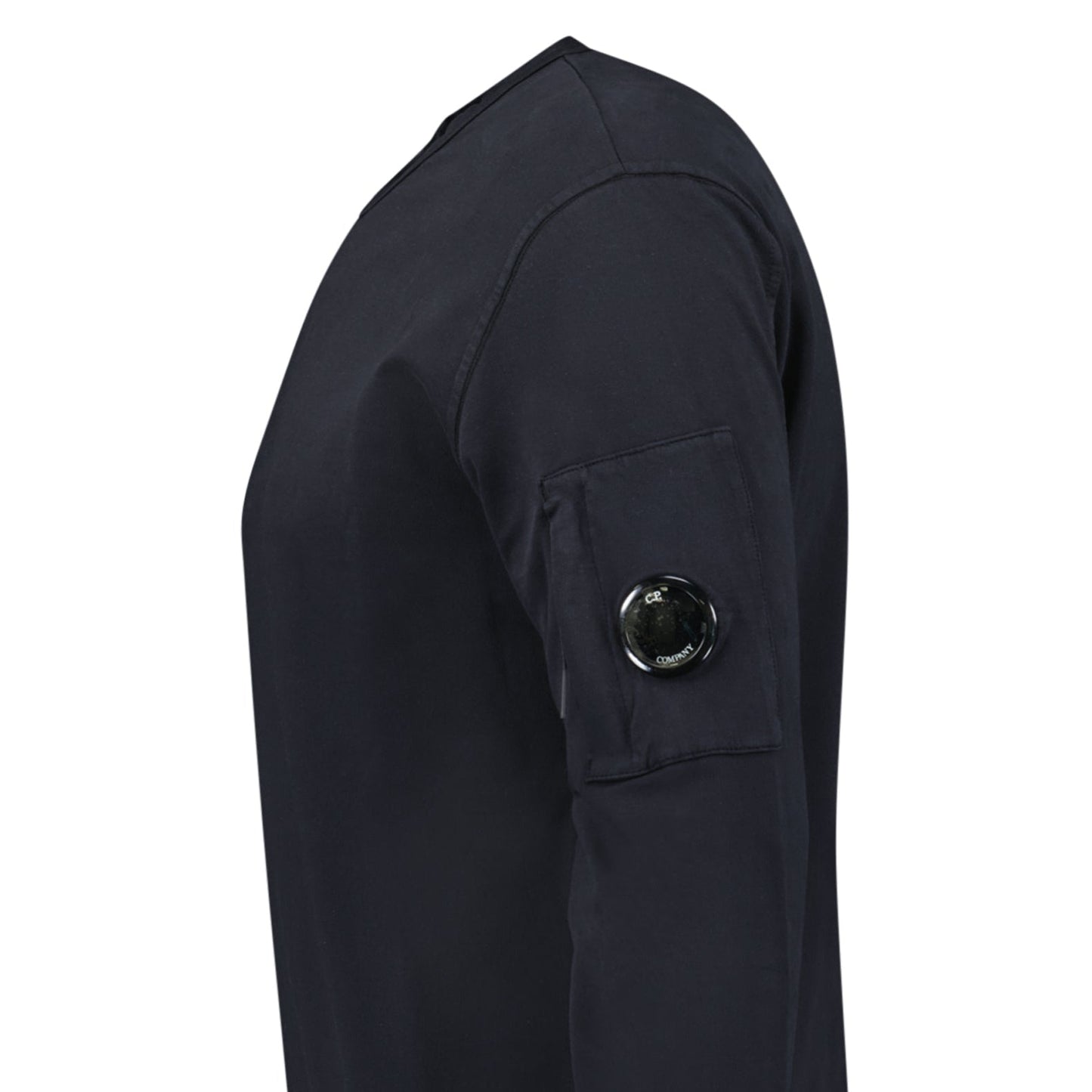 CP Company Lens Light Fleece Crewneck Sweatshirt Black