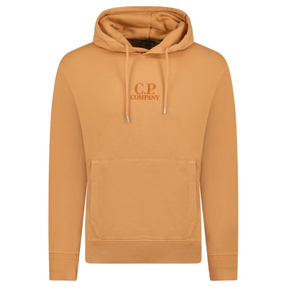 CP Company Writing Logo Hooded Sweatshirt Apricot