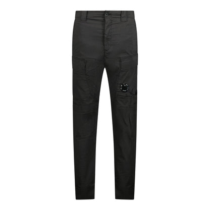 CP Company Cuffed 50 Fili Stretch Cargo Pants Black