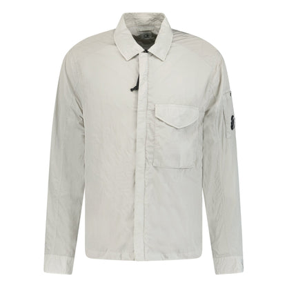 CP Company Lens Chrome Zip-Up Jacket Light Grey