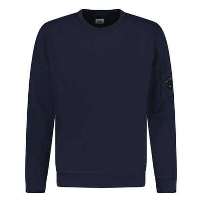 CP Company Lens Light Fleece Crewneck Sweatshirt Navy