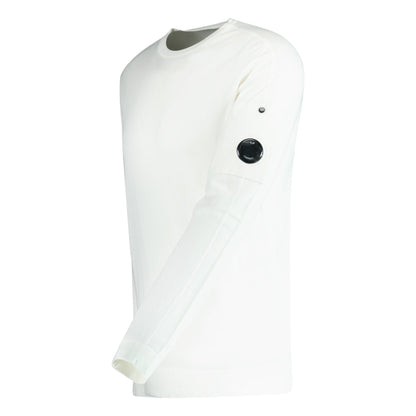 CP Company Sea Island Knitted Lens Sweatshirt White