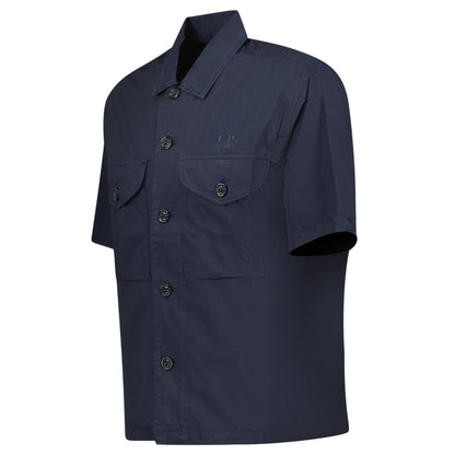 CP Company Total Eclipse Popeline Boxy Short Sleeve Shirt