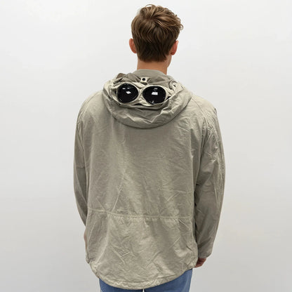 CP Company Vintage Khaki Flatt Nylon Goggle Jacket