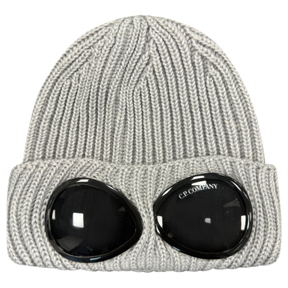 CP Company Wool Goggle Beanie Moon Melange Grey