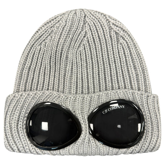 CP Company Wool Goggle Beanie Moon Melange Grey