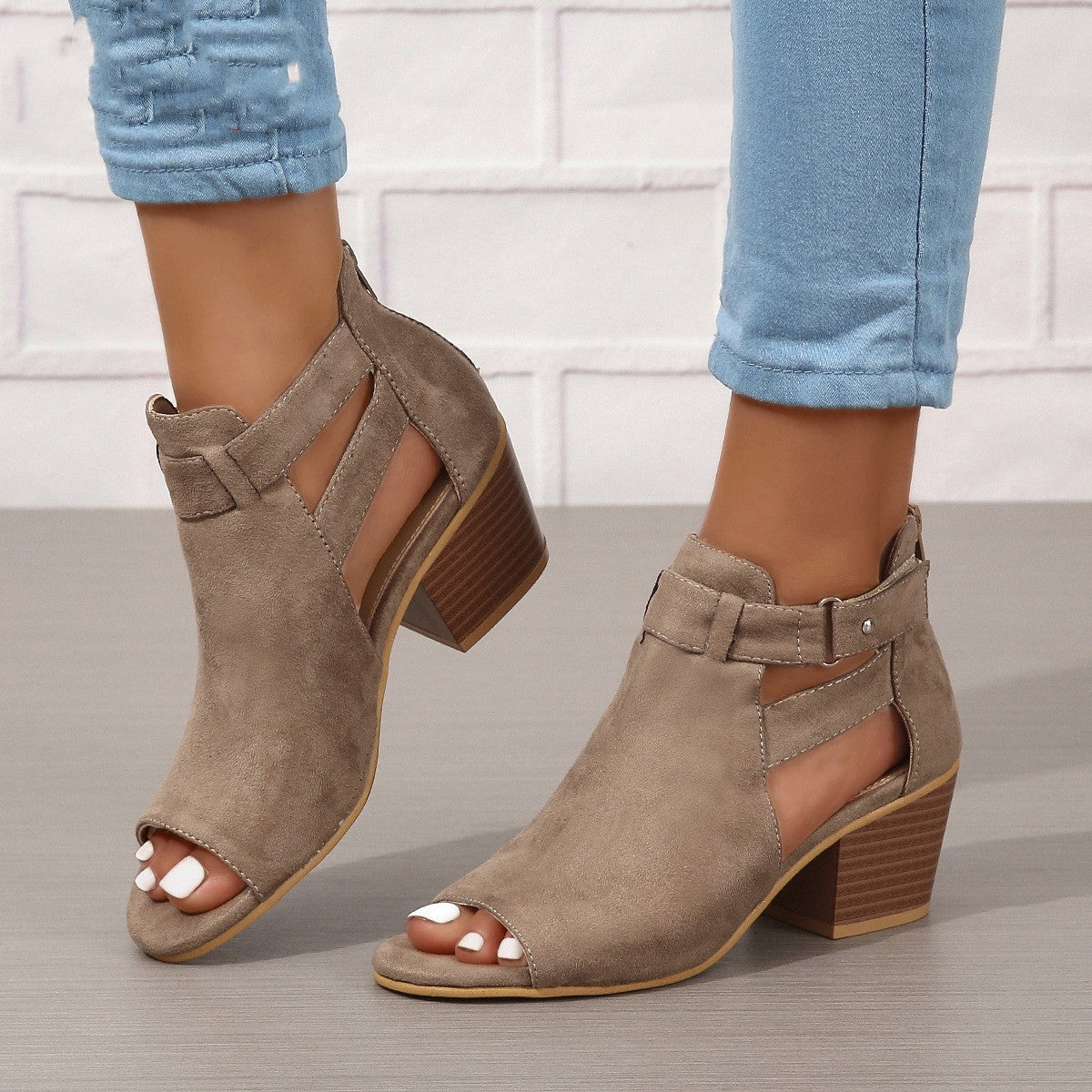 Women's Buckle High Heel Sandals