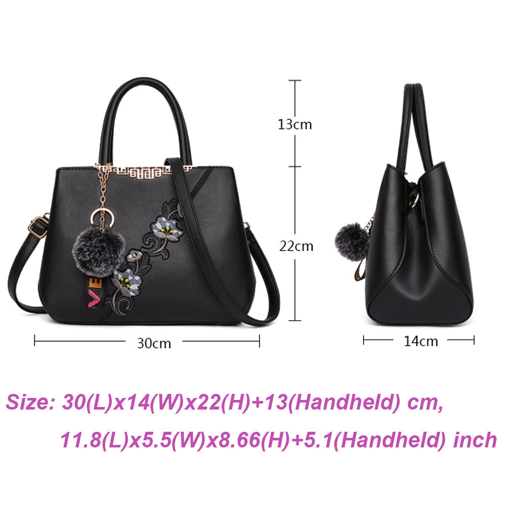 Handbags Fashionable Women's Handbags For Ladies Flower Pattern Crossbody Bags Splicing Color Shoulder Bags
