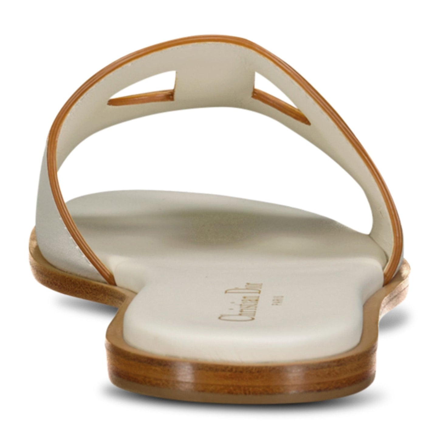 Dior D-Club Slide Calfskin Sandals White