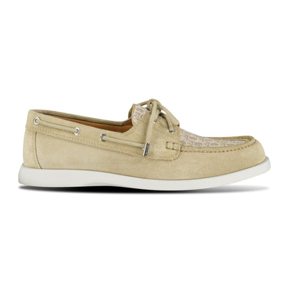 Dior Granville Boat Shoe Beige Suede