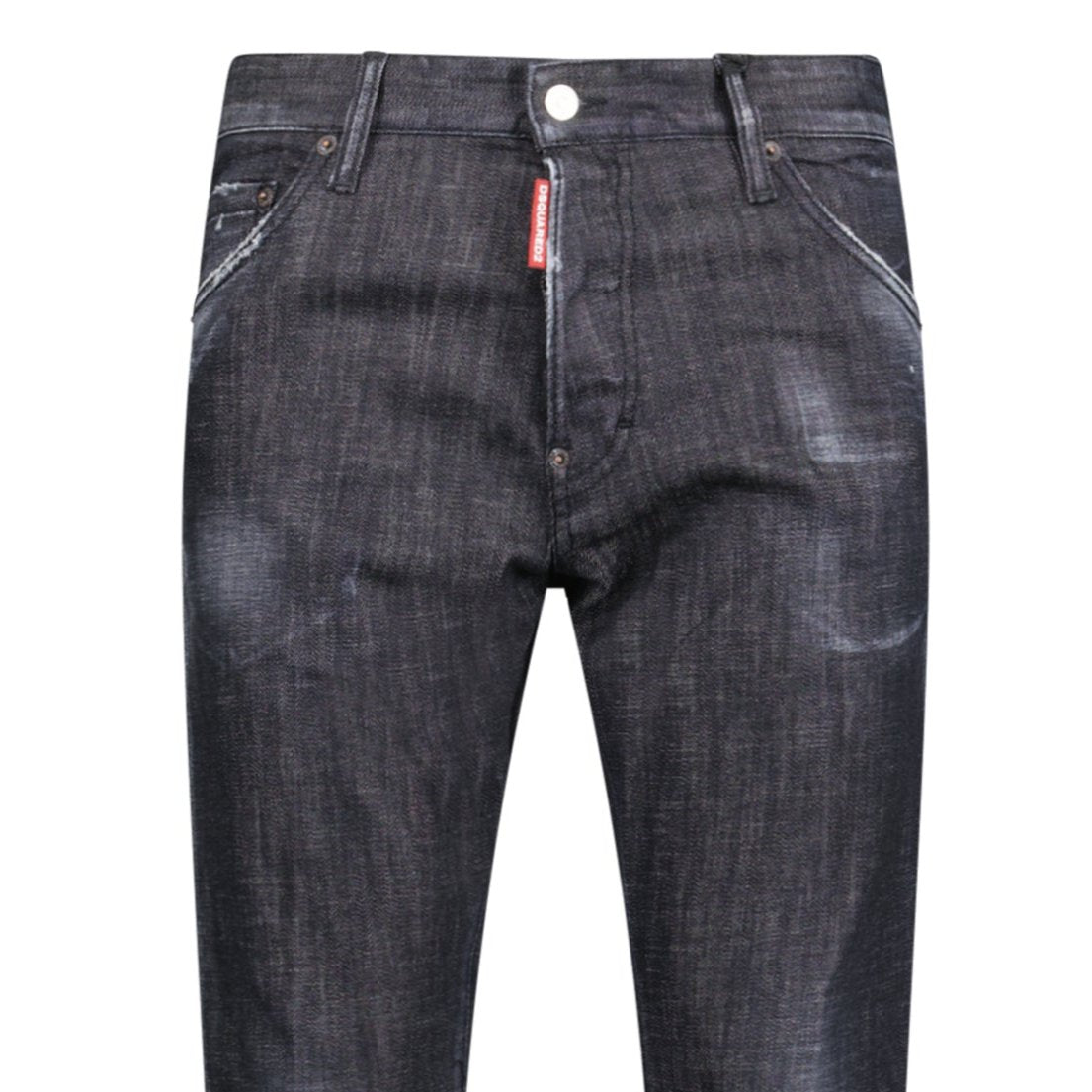 DSquared2 'Cool Guy' Felt Logo Slim Fit Jeans Black