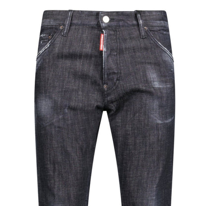 DSquared2 'Cool Guy' Felt Logo Slim Fit Jeans Black