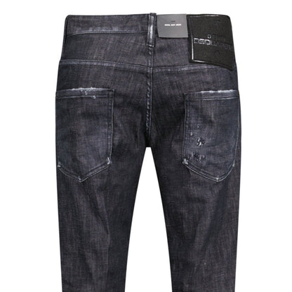 DSquared2 'Cool Guy' Felt Logo Slim Fit Jeans Black