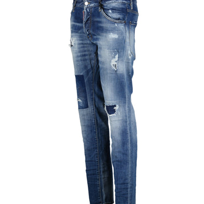 DSquared2 'Cool Guy' Orange Logo Slim Fit Jeans Blue
