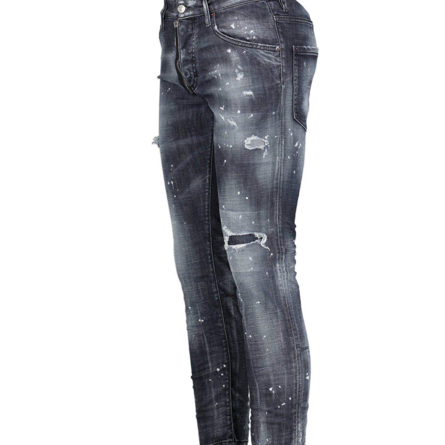 DSquared2 'Skater' Print Logo Slim Fit Jeans Black