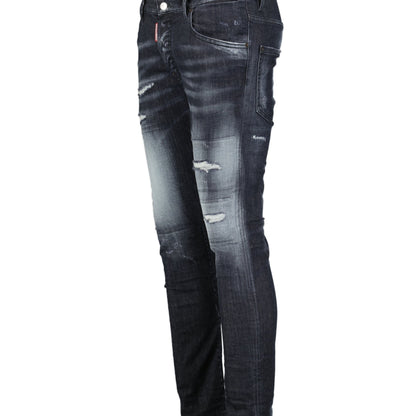 DSquared2 'Super Twinky Jean' Felt Logo Slim Fit Jeans Black