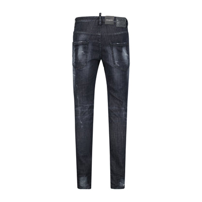 DSquared2 'Super Twinky Jean' Felt Logo Slim Fit Jeans Black