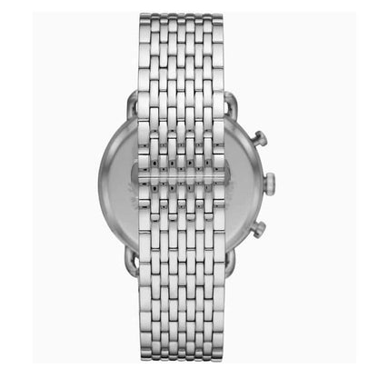 Emporio Armani Men's Watch Stainless Steel Silver Strap With Blue Dial AR11238 Aviator