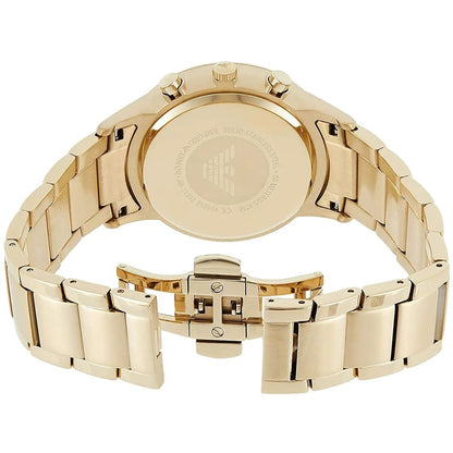 Emporio Armani Men's Watch Stainless Steel Gold Strap With Silver Dial AR11332 Renato