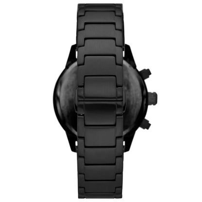 Emporio Armani Chronograph Black Stainless Steel Mens Watch 43mm AR11472
