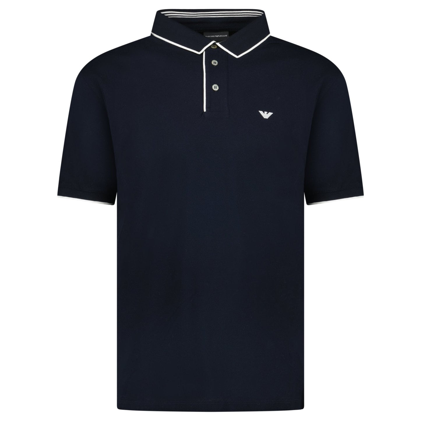 Emporio Armani Eagle Logo Twin Tip Polo-Shirt Navy