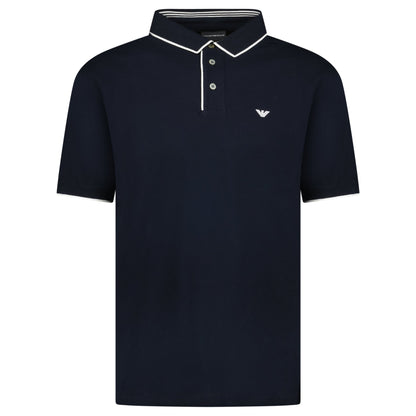 Emporio Armani Eagle Logo Twin Tip Polo-Shirt Navy