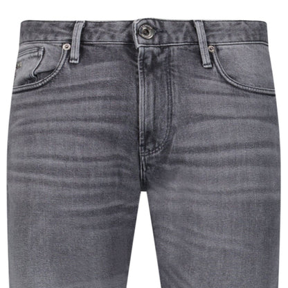Emporio Armani J06 Slim Fit 5 Pocket Silver Eagle Black Belt Patch Jeans Grey
