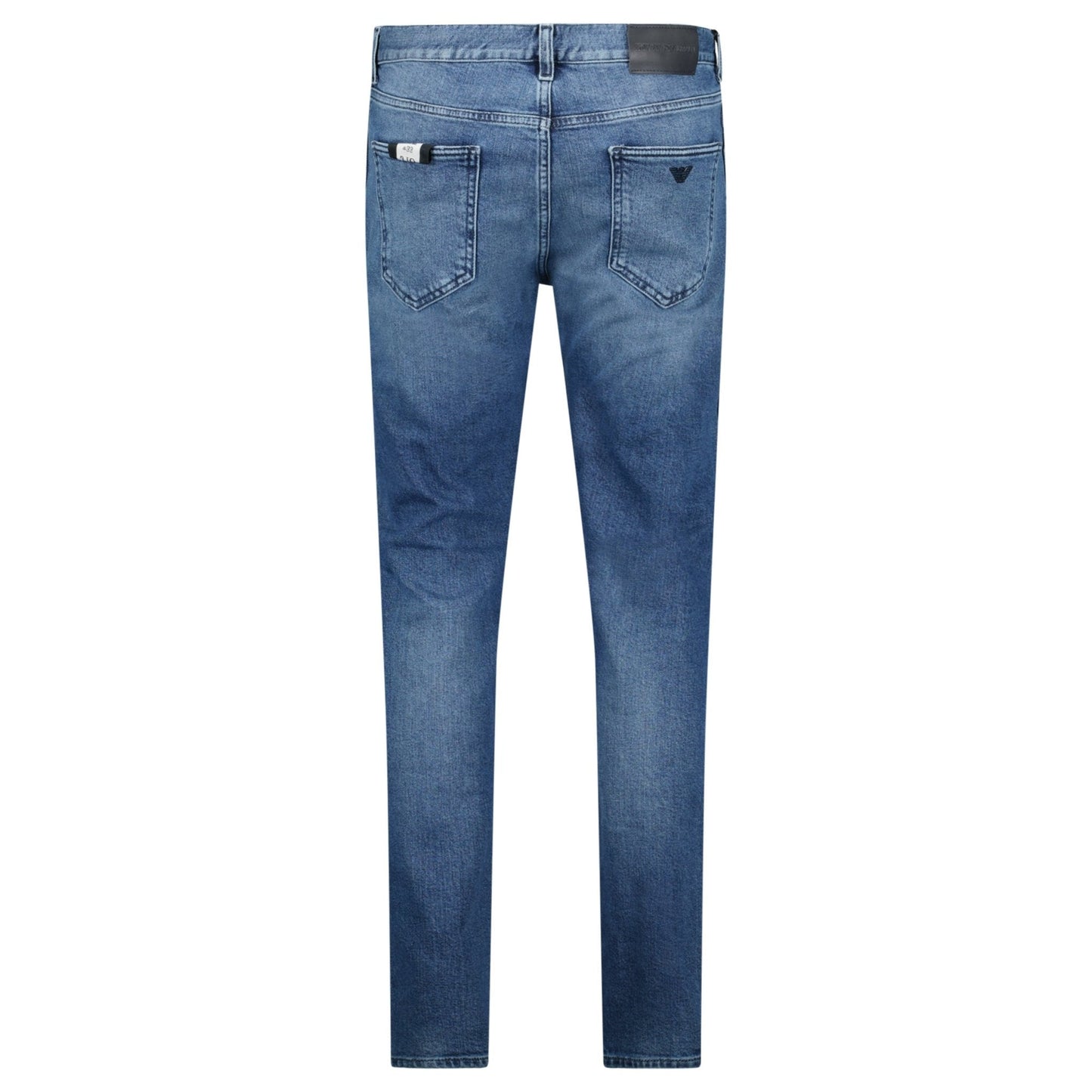 Emporio Armani J16 Slim-Cut Stonewashed Jeans in Blue
