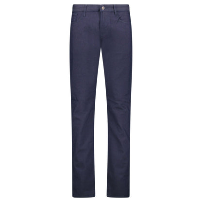 Emporio Armani J06 Slim Fit 5 Pocket Grey Eagle Black Belt Patch Jeans Navy