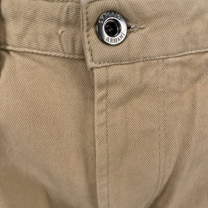 Emporio Armani J06 Slim Fit 5 Pocket Silver Eagle Belt Patch Jeans Beige